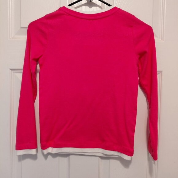 Kids' Pink Pony Rhinestones 100% Cotton Long Sleeve Top Size 8 - Picture 3 of 5